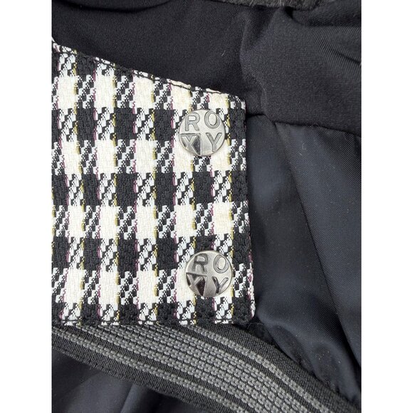 Vtg Y2K Roxy Snowboard Jacket Limited 5K Faux Fur Toggle Plaid Coat | Snow Bunny - Picture 12 of 15